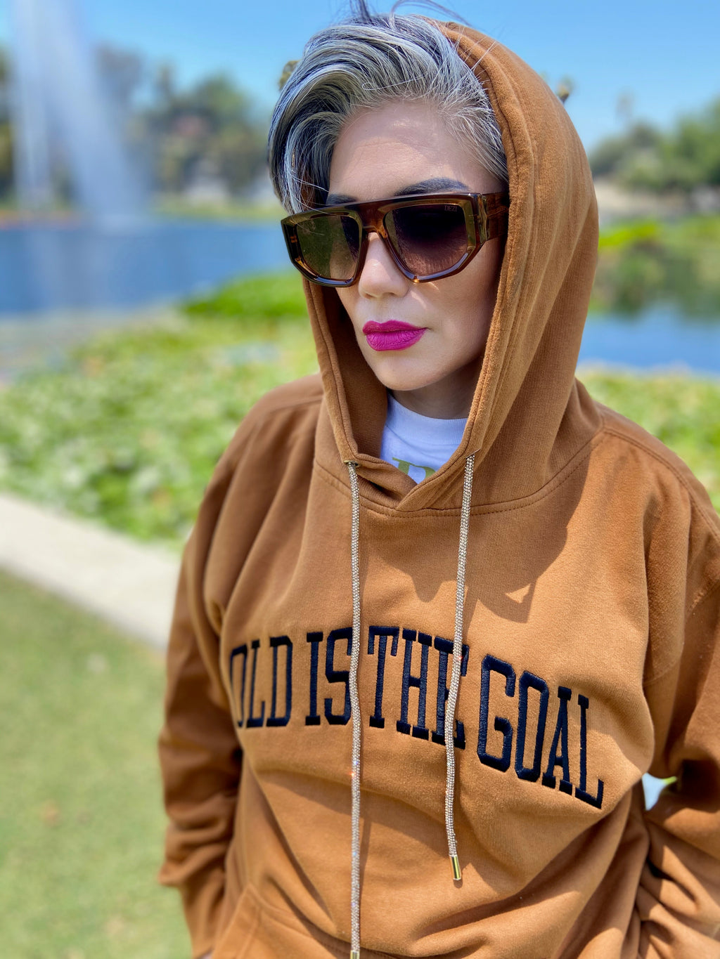 Old is the Goal with Bling Drawstring